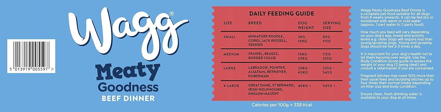 Thumbnail 4 de Wagg Meaty Goodness Complete Dry Adult Dog Food Beef Dinner 12kg