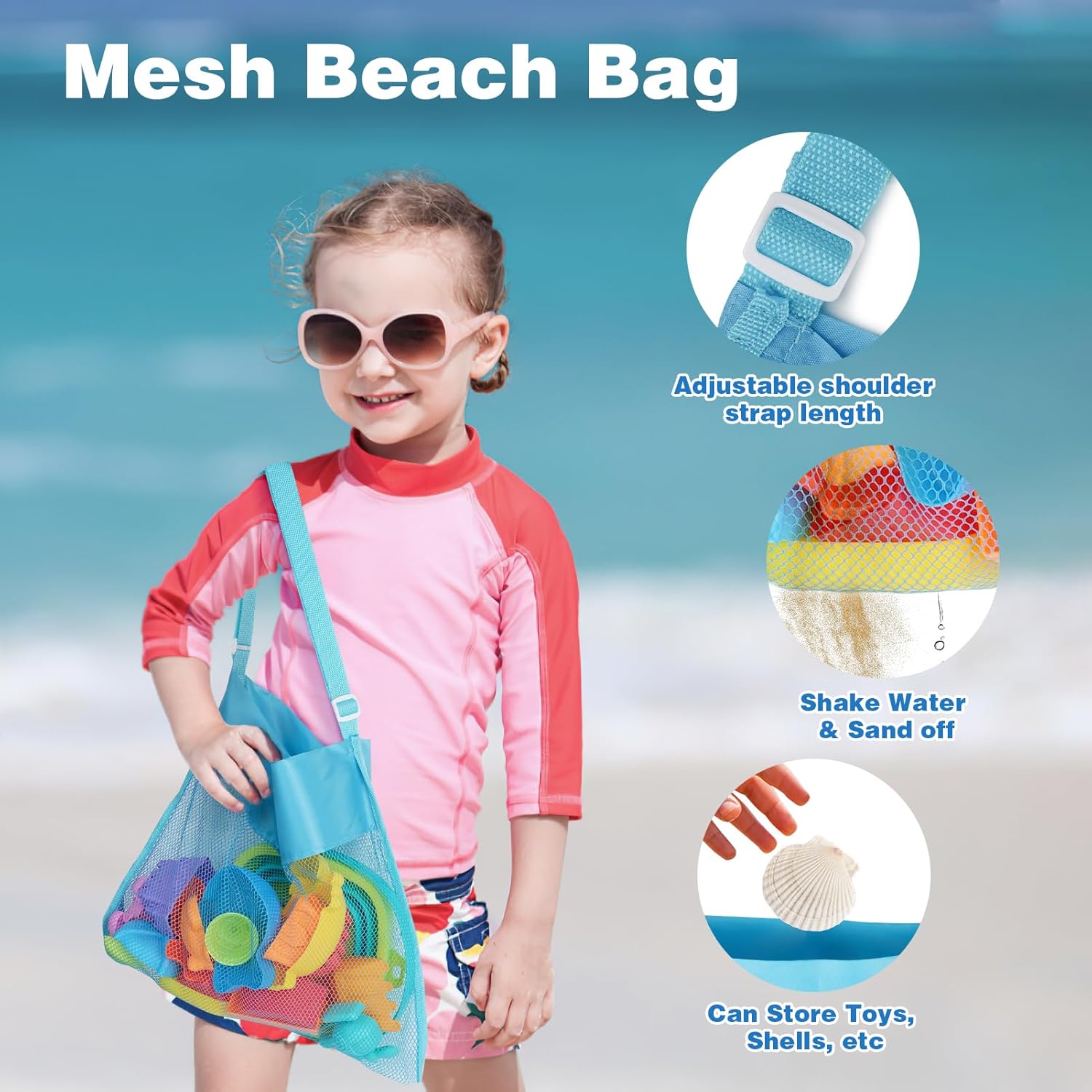 Thumbnail 3 de YIMORE Sandspielzeug Set für Kinder – 26-tlg. Strand- & Sandkasten-Spielzeug mit faltbarem Eimer