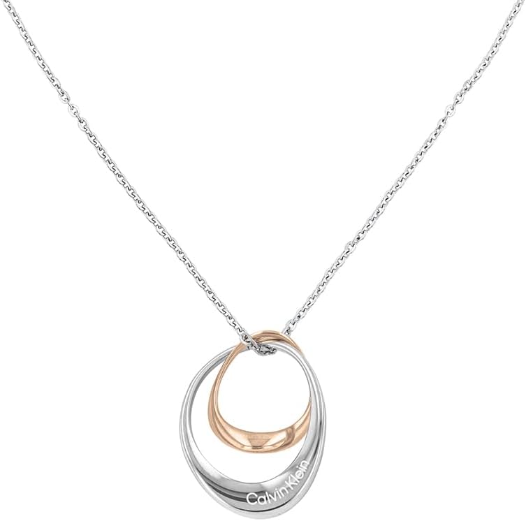 Thumbnail 1 de Calvin Klein collana da donna “Warped Rings” in acciaio inossidabile bicolore