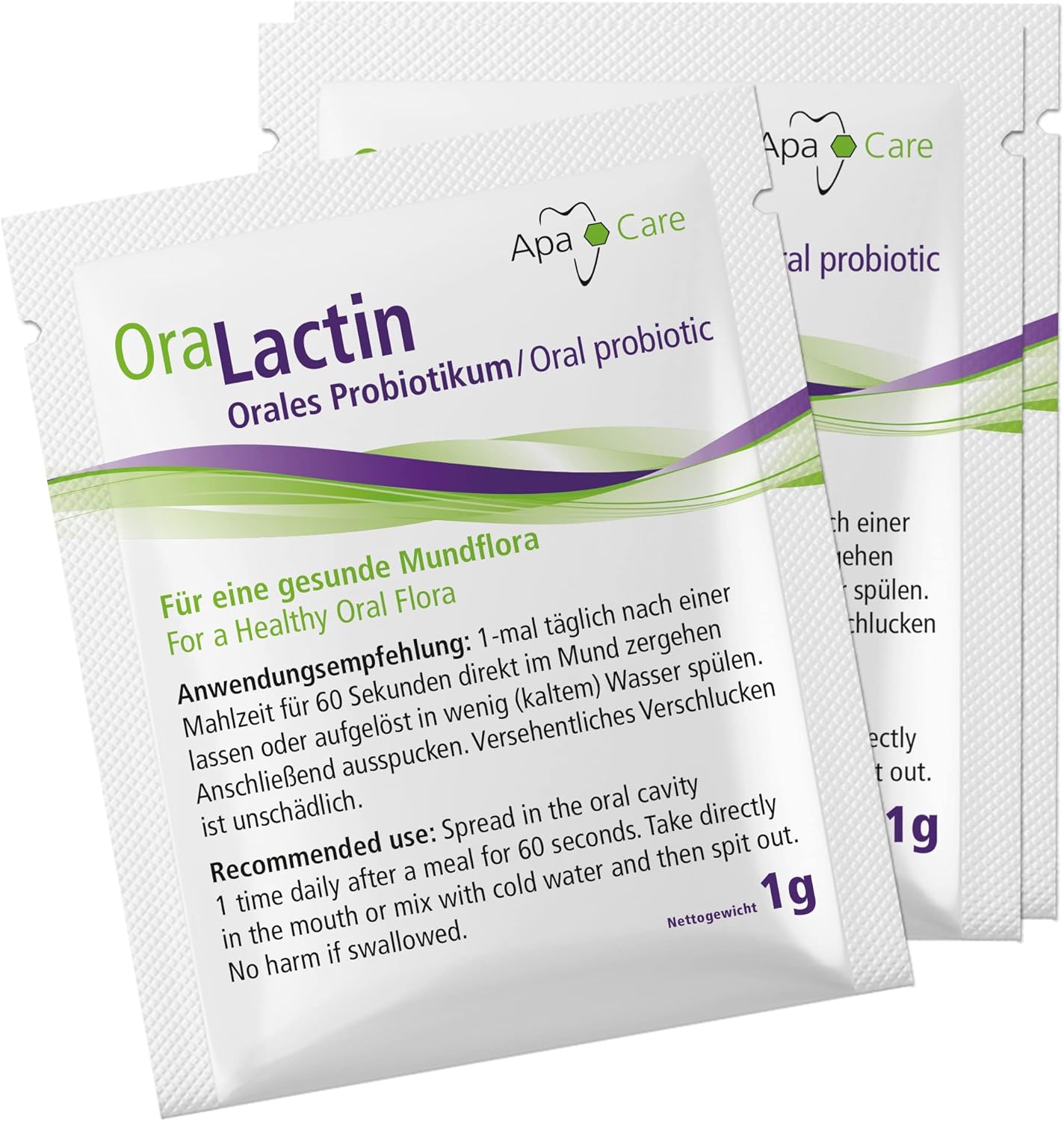 Detalle de ApaCare OraLactin polvere probiotica orale — 30 bustine per cura dentale e orale estesa