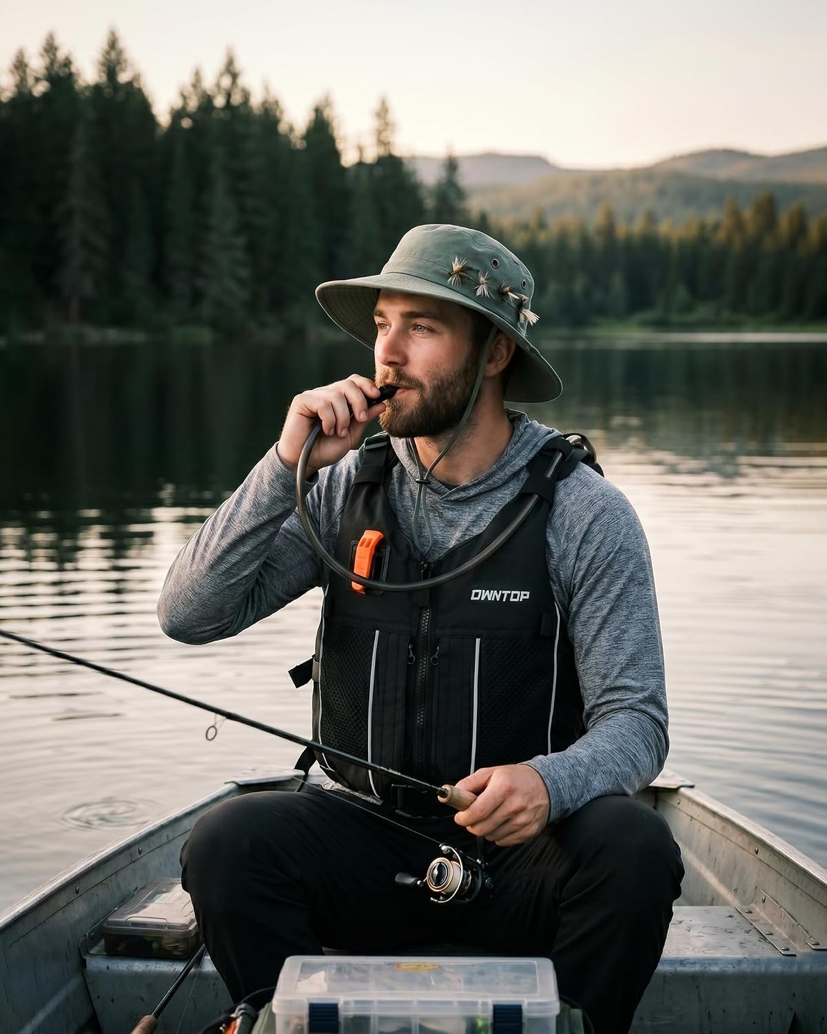 Thumbnail 6 de Owntop Swim Jacket Adult Youth | Hydration Pack, Dual Mesh Pockets, and Attached Whistle