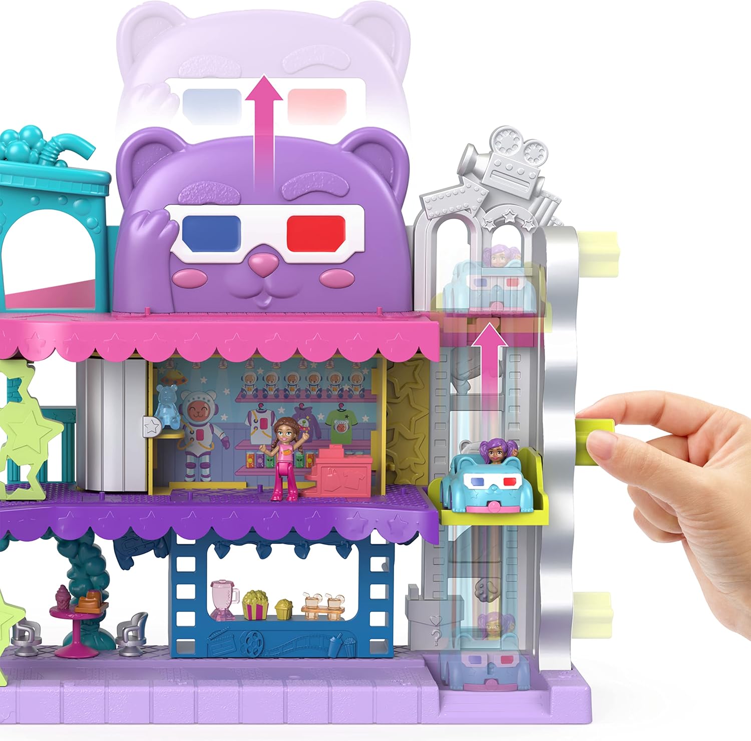 Detalle 2 de Polly Pocket Pollyville Drive-In Movie Theatre Playset