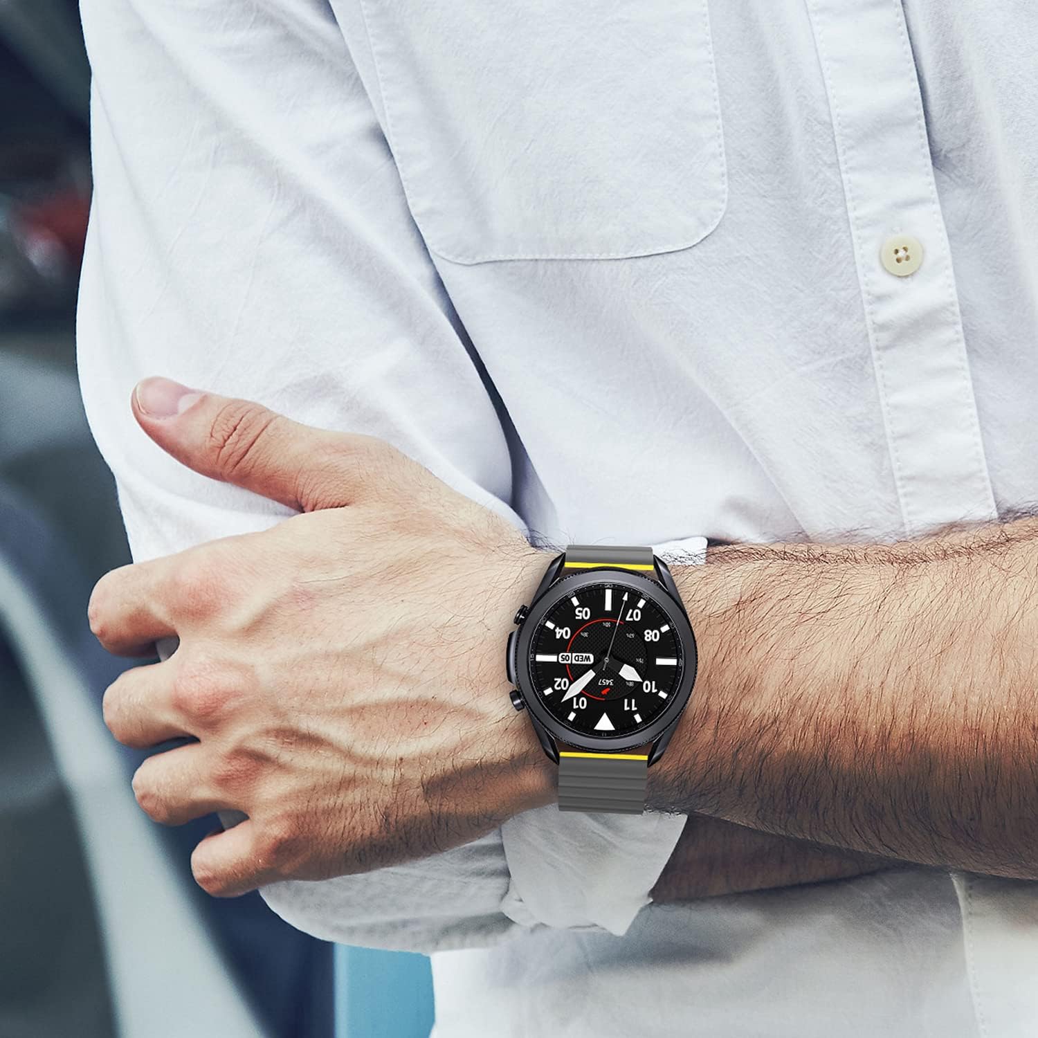 Detalle de Tasikar 20mm Magnetic Silicone Strap for Samsung Galaxy Watch 6/5/4 and More