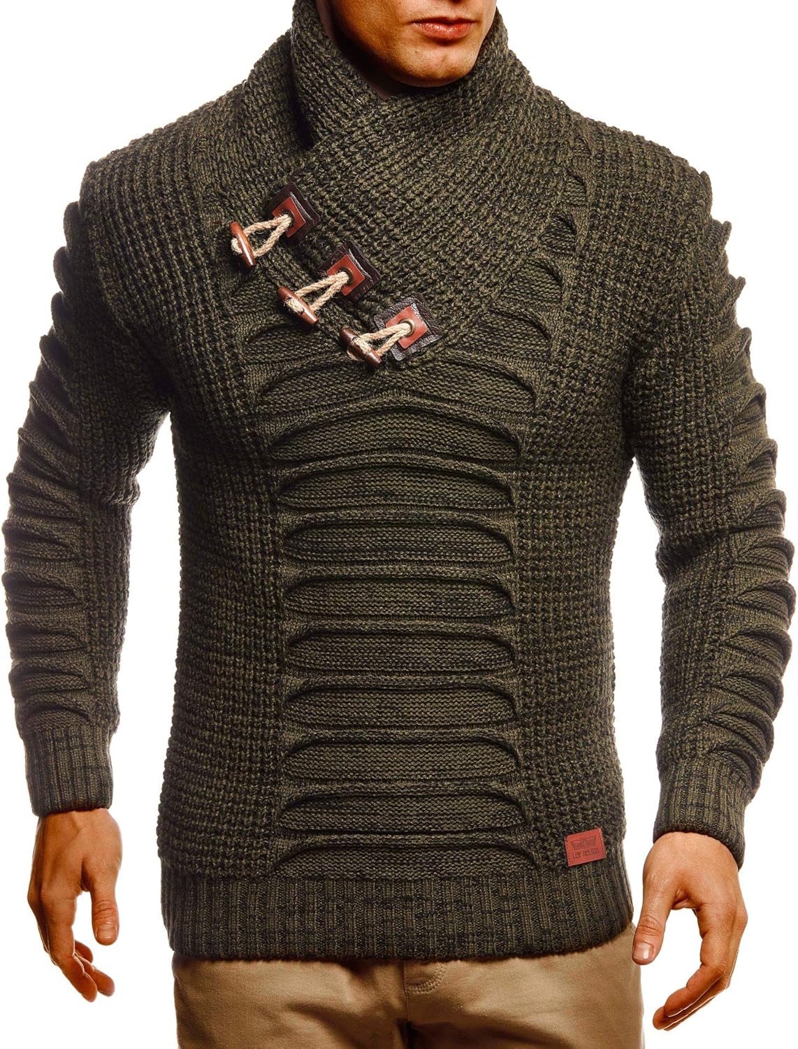 Detalle 2 de Pull Leif Nelson col châle noir