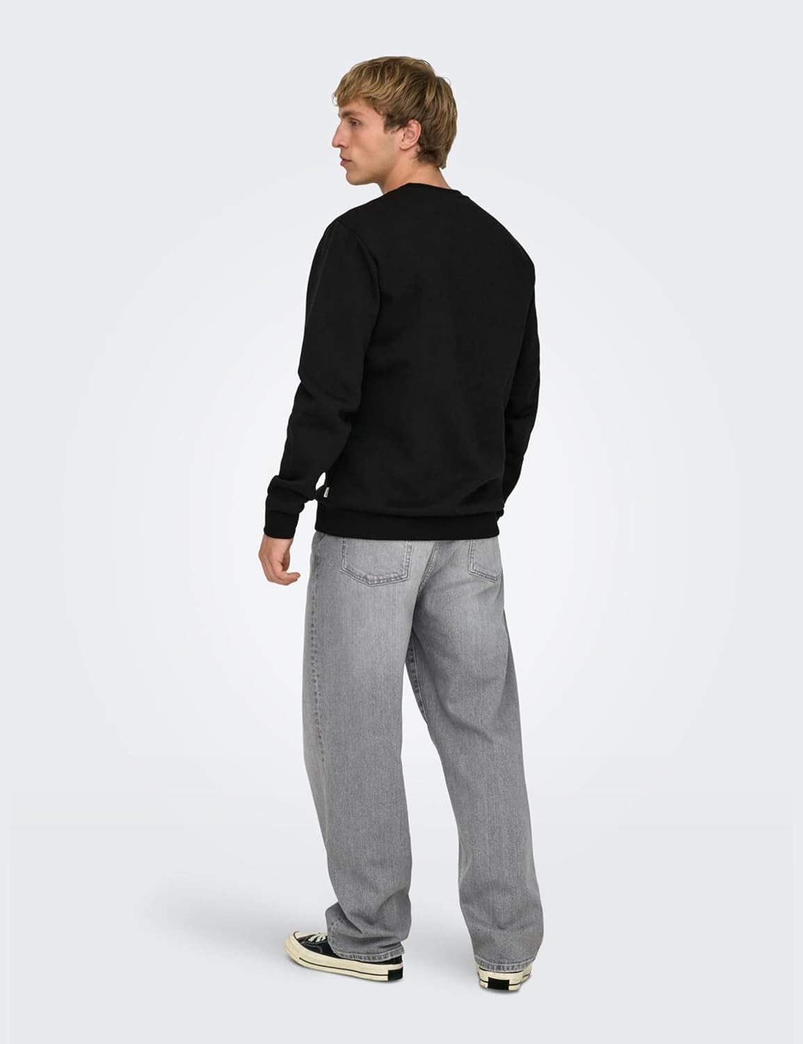 Detalle de Uomo O&S Maglione Basic a manica lunga con vestibilità regolare