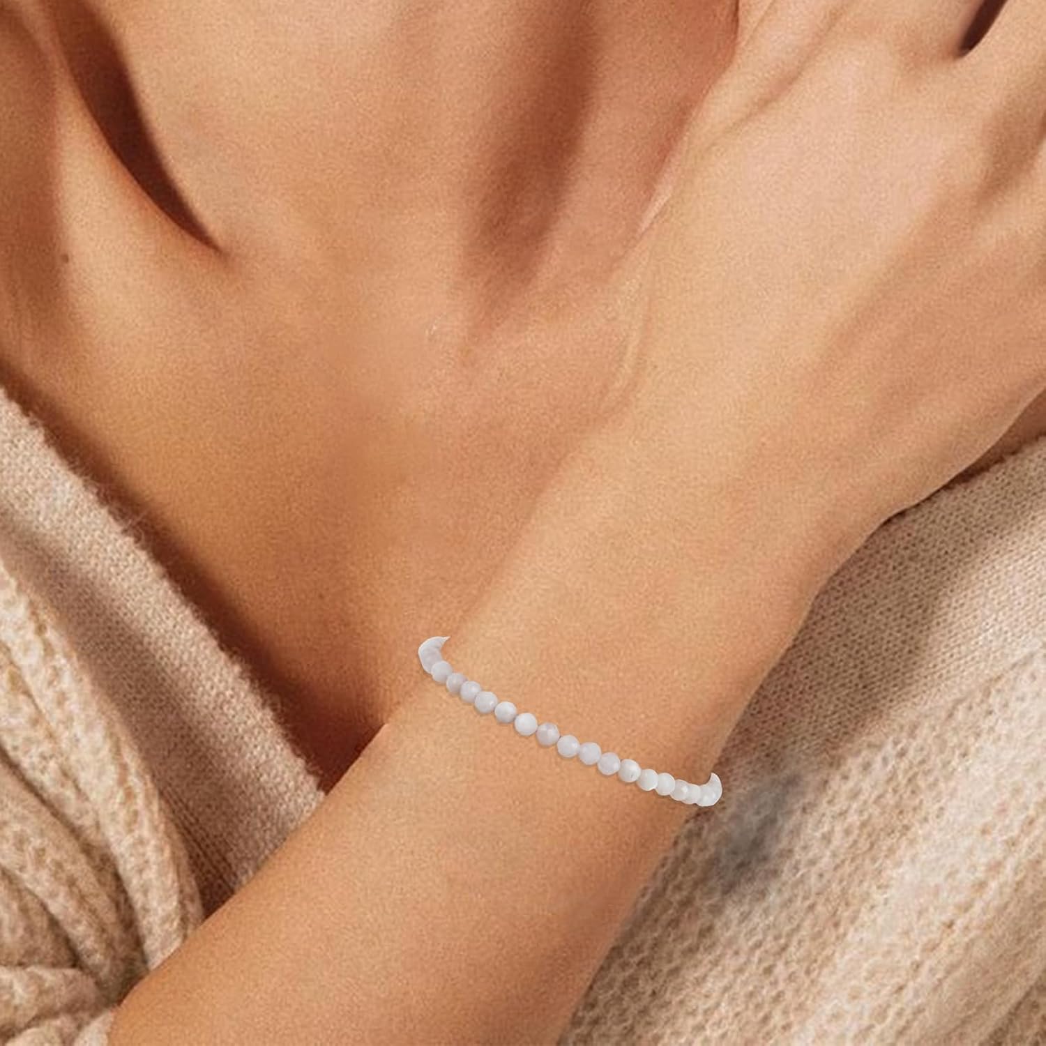 Thumbnail 5 de RUBY Perlenarmband Damen – 4 mm Natursteinarmband in Geschenkbox