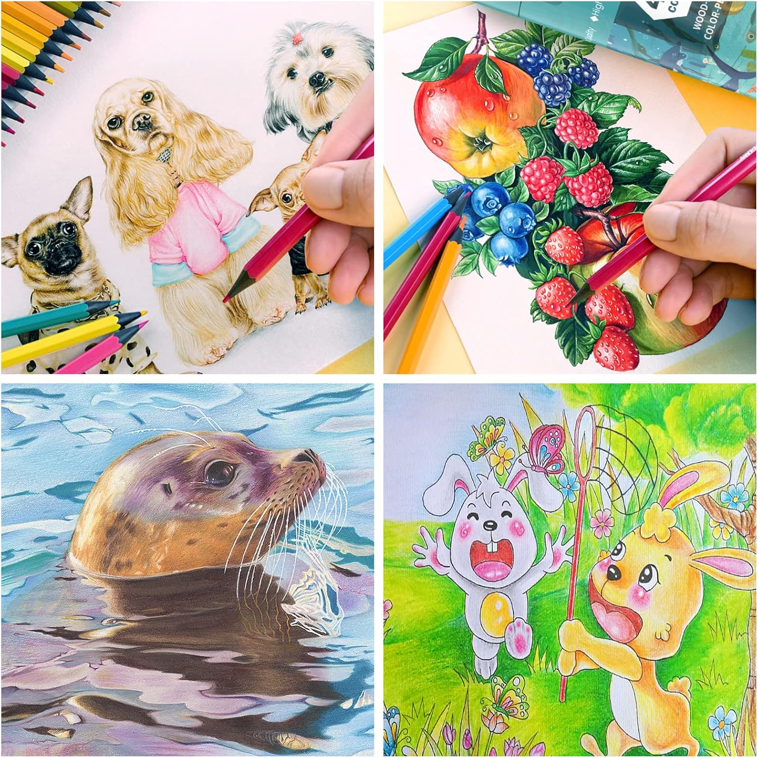 Thumbnail 6 de Koilox 48 Colours Oil-Based Erasable Pencils