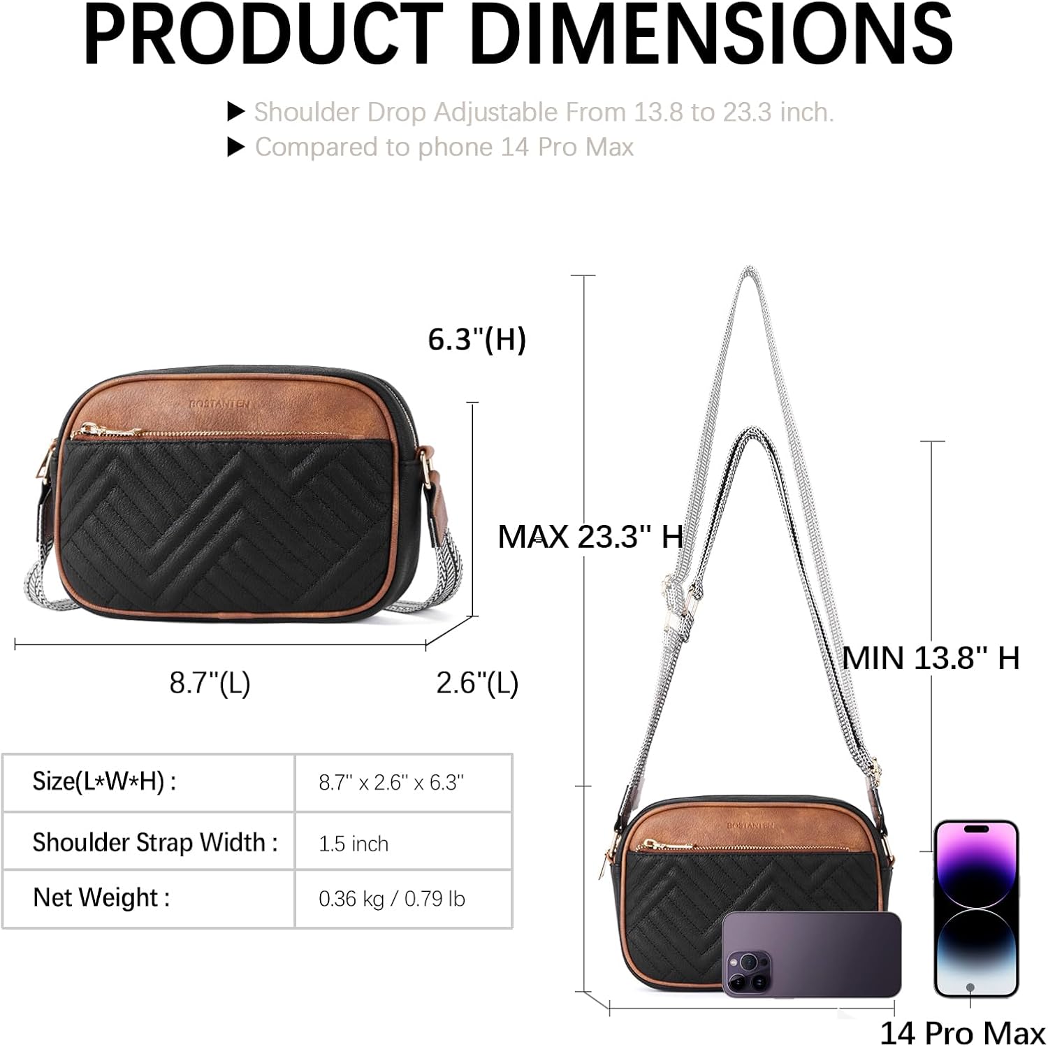 Detalle de BOSTANTEN Quilted Crossbody Bag