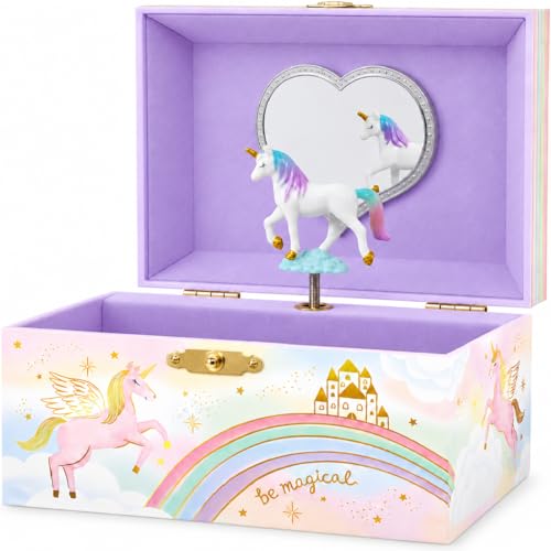 Detalle de Giggle & Honey Schmuckkästchen Mädchen Musik Box & Einhorn – Magische Einhorn-Spieluhr mit Schmuckkasten