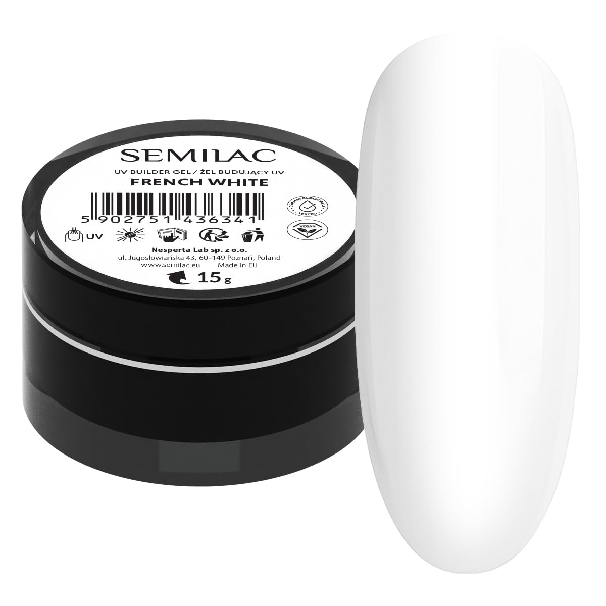 Thumbnail 6 de Semilac Builder Gel Cover Warm Beige (Aufbaugel) – 15 g für natürliche Cover-Effekte