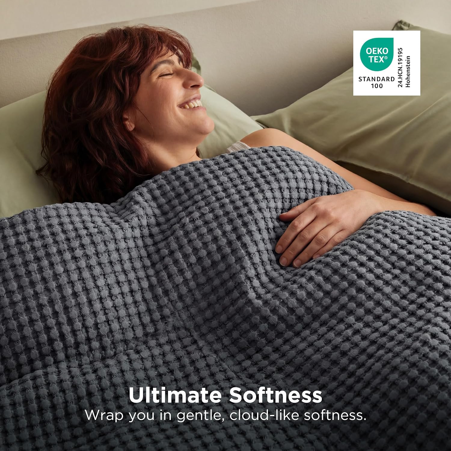 Detalle de Bedsure Cooling Waffle Blanket Queen