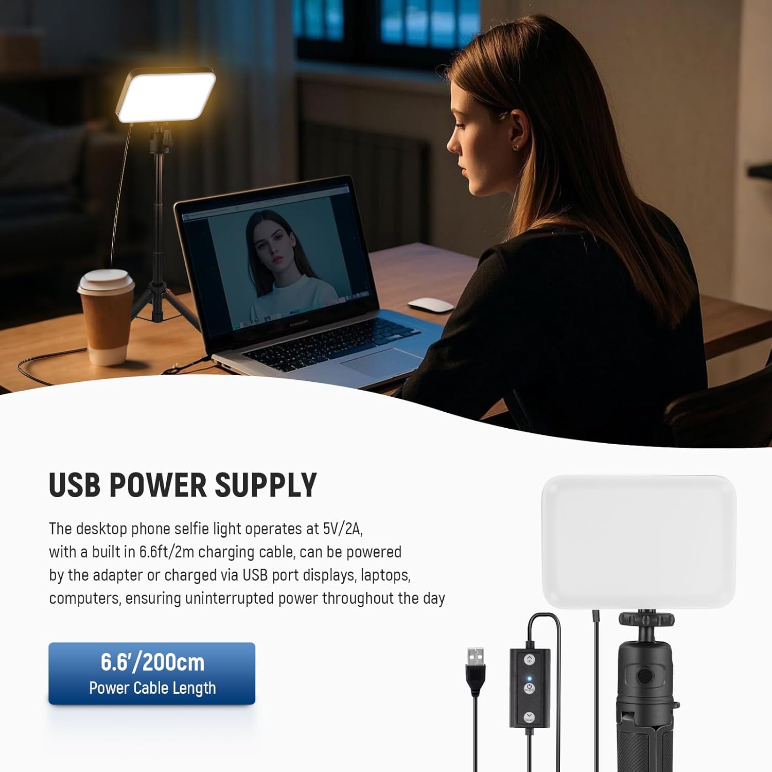 Thumbnail 6 de NEEWER Basics Pack de 3 panneaux LED bicolores BP66 pour visioconférence et bureau