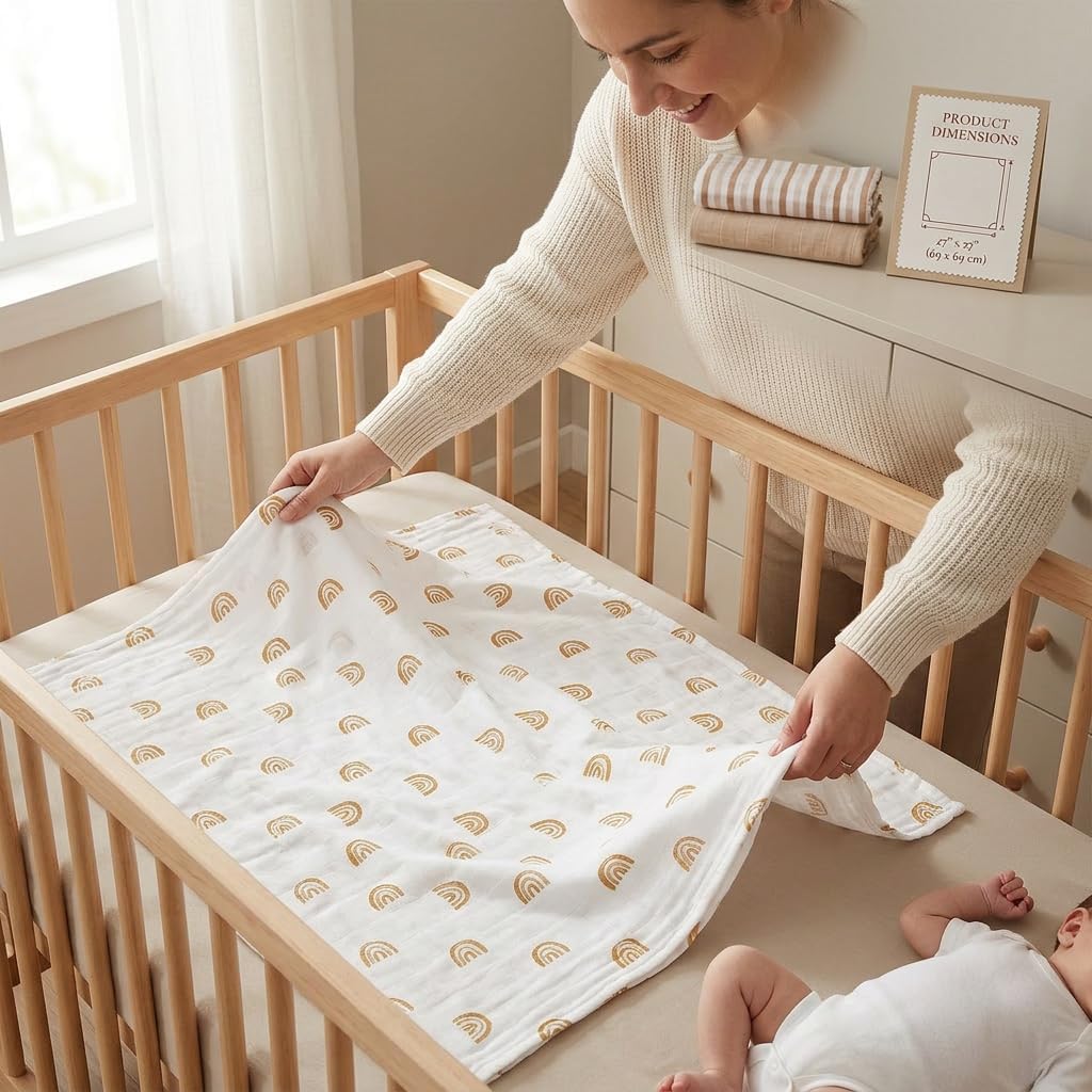 Detalle de Lulujo baby receiving blanket, 100% cotton