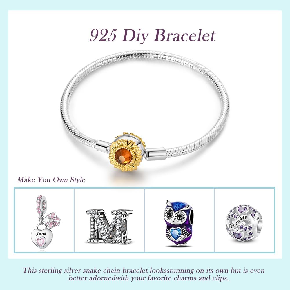 Thumbnail 5 de ChenYuTe 925 Sterling-Silber Schlangenkettchen-Armband für Damen
