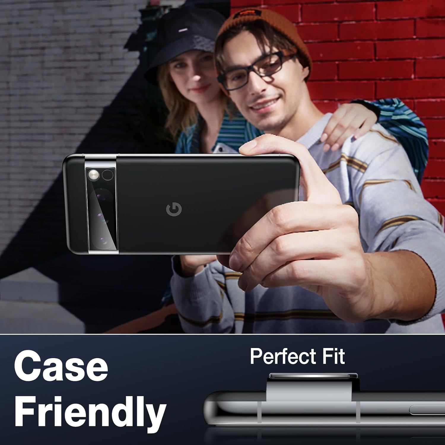Detalle 2 de LK 2+2 Pack Screen Protector for Google Pixel 8 Pro (2 tempered glass screen protectors + 2 camera lens protectors)