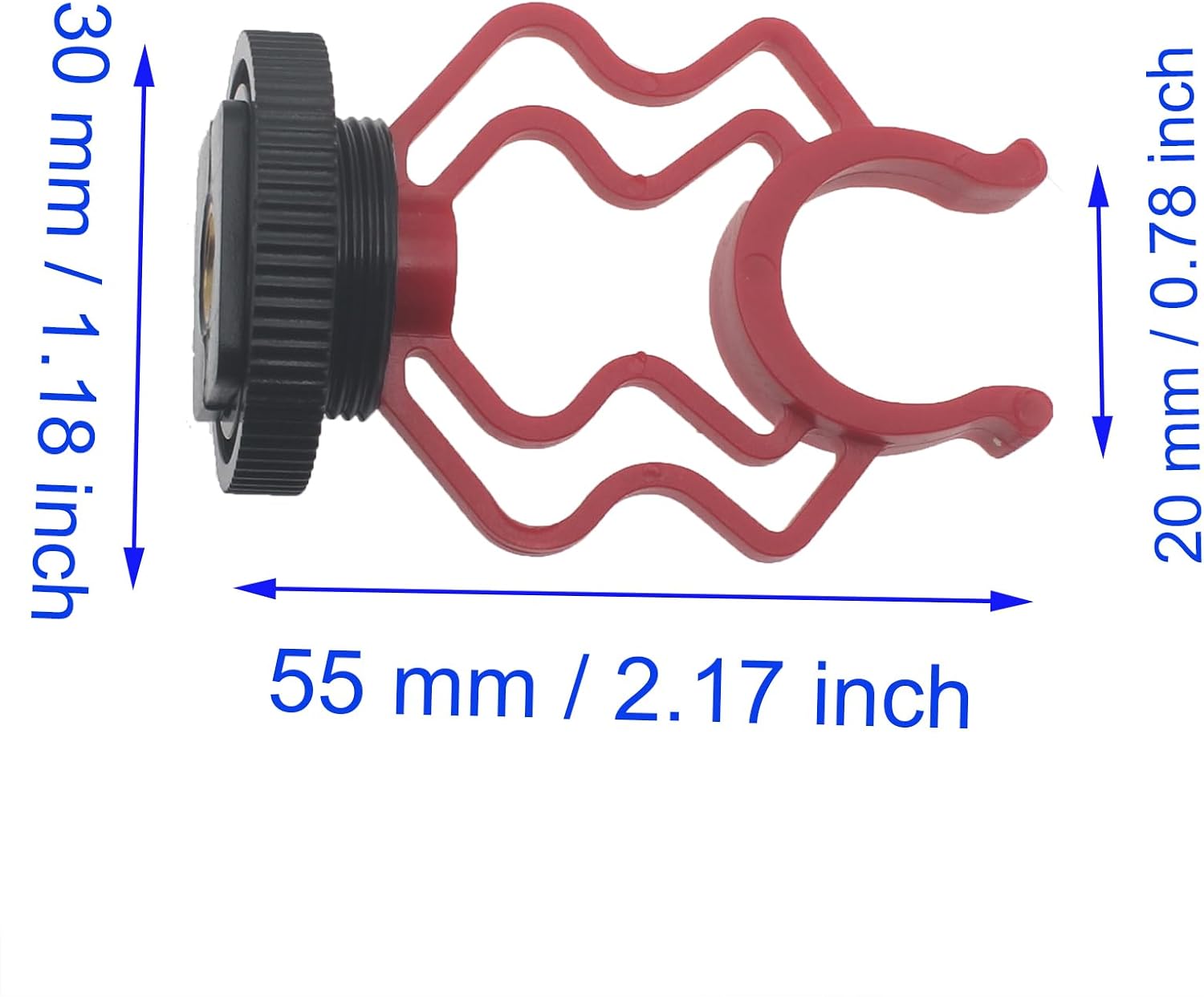 Detalle de SYCZIOHU MICRO-SHOCK-HOLDER-R2 Microphone Shock Mounts, Red 2-Pack