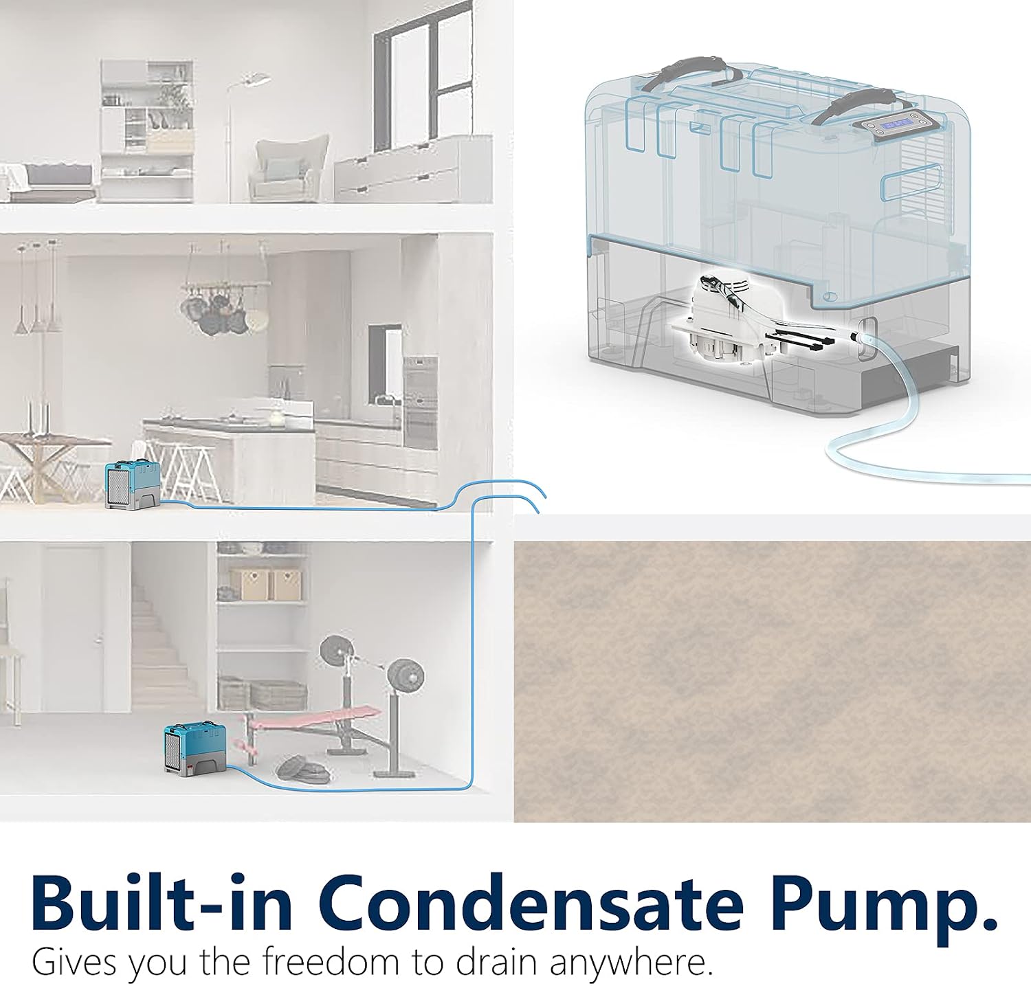 Detalle 2 de ALORAIR Storm LGR Extreme 20536 Commercial Dehumidifier, 180 PPD, Built-In Pump