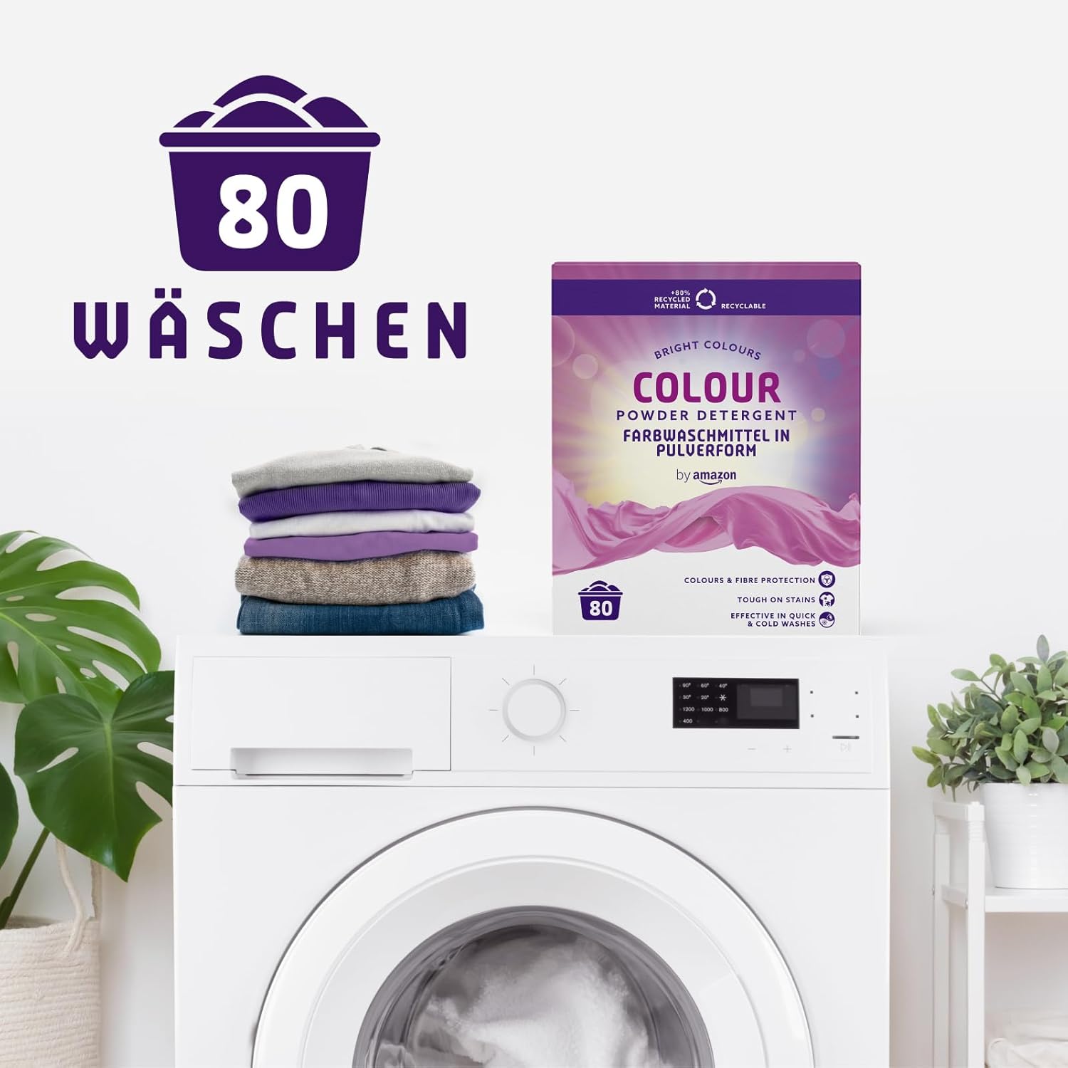Thumbnail 4 de by Amazon Color Waschpulver – 4,8 kg, 80 Waschladungen