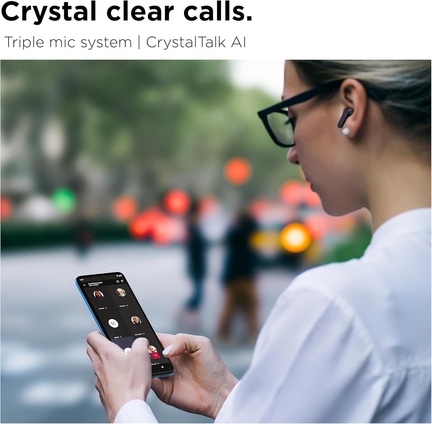 Detalle 2 de Motorola Moto Buds – bezprzewodowe słuchawki douszne z ANC, różowe
