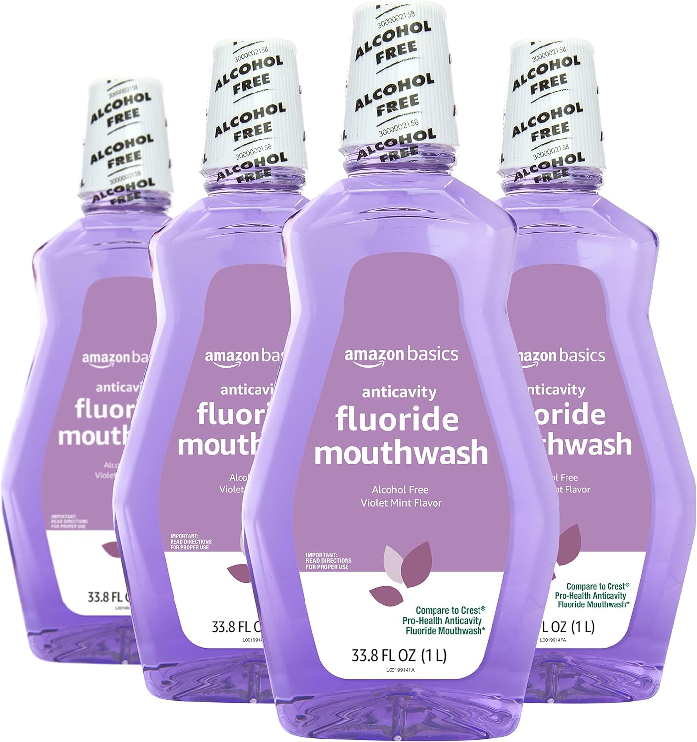 Thumbnail 5 de Amazon Basics Anticavity Fluoride Mouthwash (Alcohol-Free, Violet Mint), 1-Liter