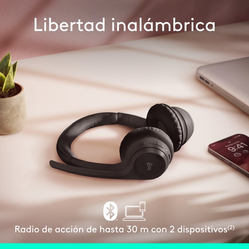 Detalle de Logitech Zone 300 Auriculares inalámbricos Bluetooth con micrófono