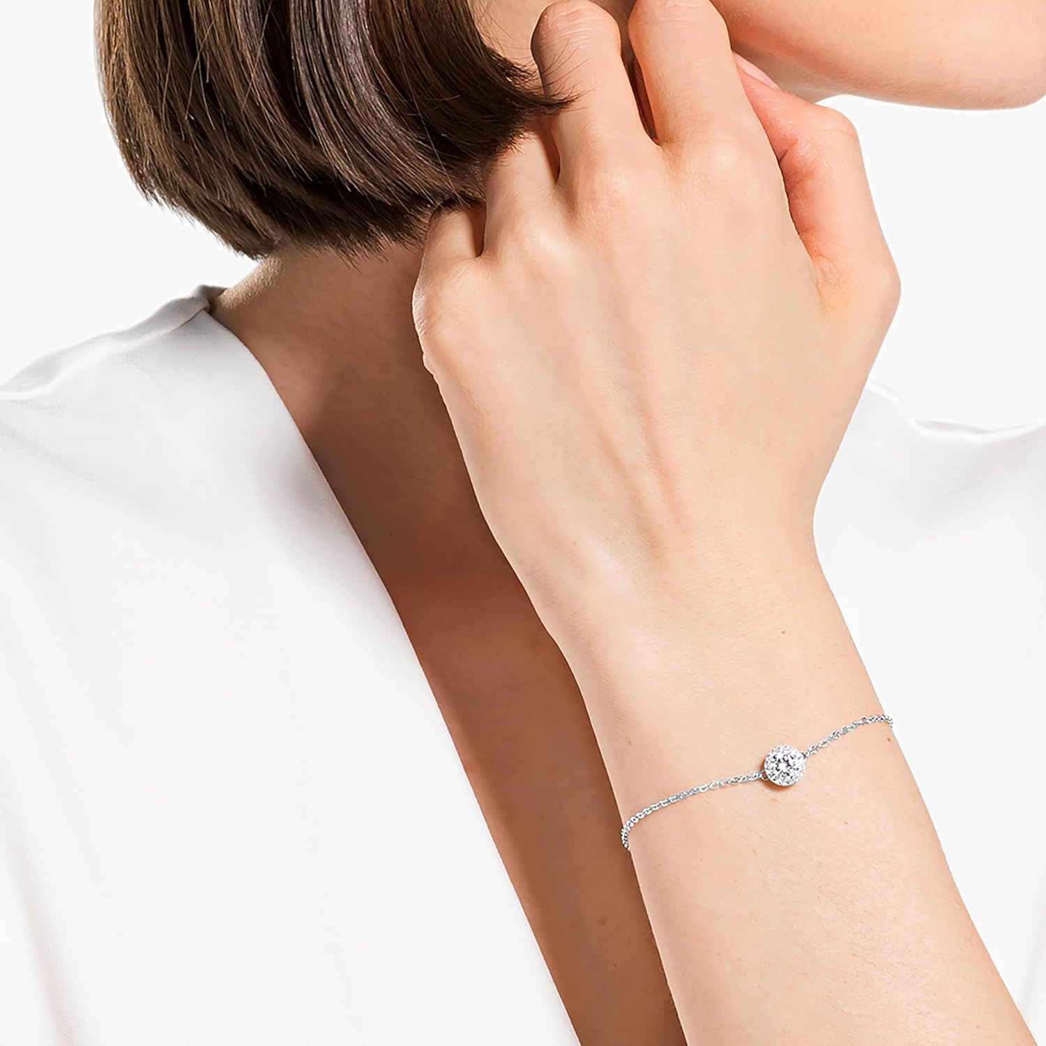 Detalle 1 de Swarovski Pulsera Una Angelic talla combinada, blanca 💍