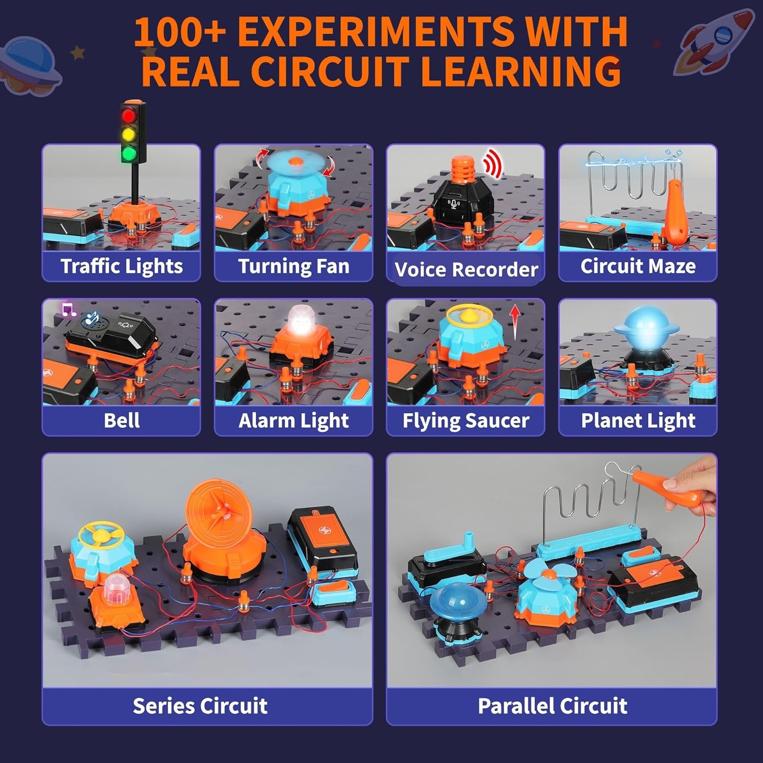 Detalle de Bright Panda Explorer Advanced Set electric circuit kit for children (100+ science experiments)