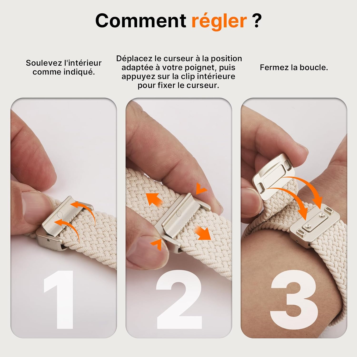 Detalle 2 de Fullmosa Bracelet Montre 20 mm en Nylon Élastique—2 Pack, Compatible Garmin (Forerunner 55/165/245/645, Vivoactive 6/5, Venu/Venu 2 Plus) et longueurs ajustables