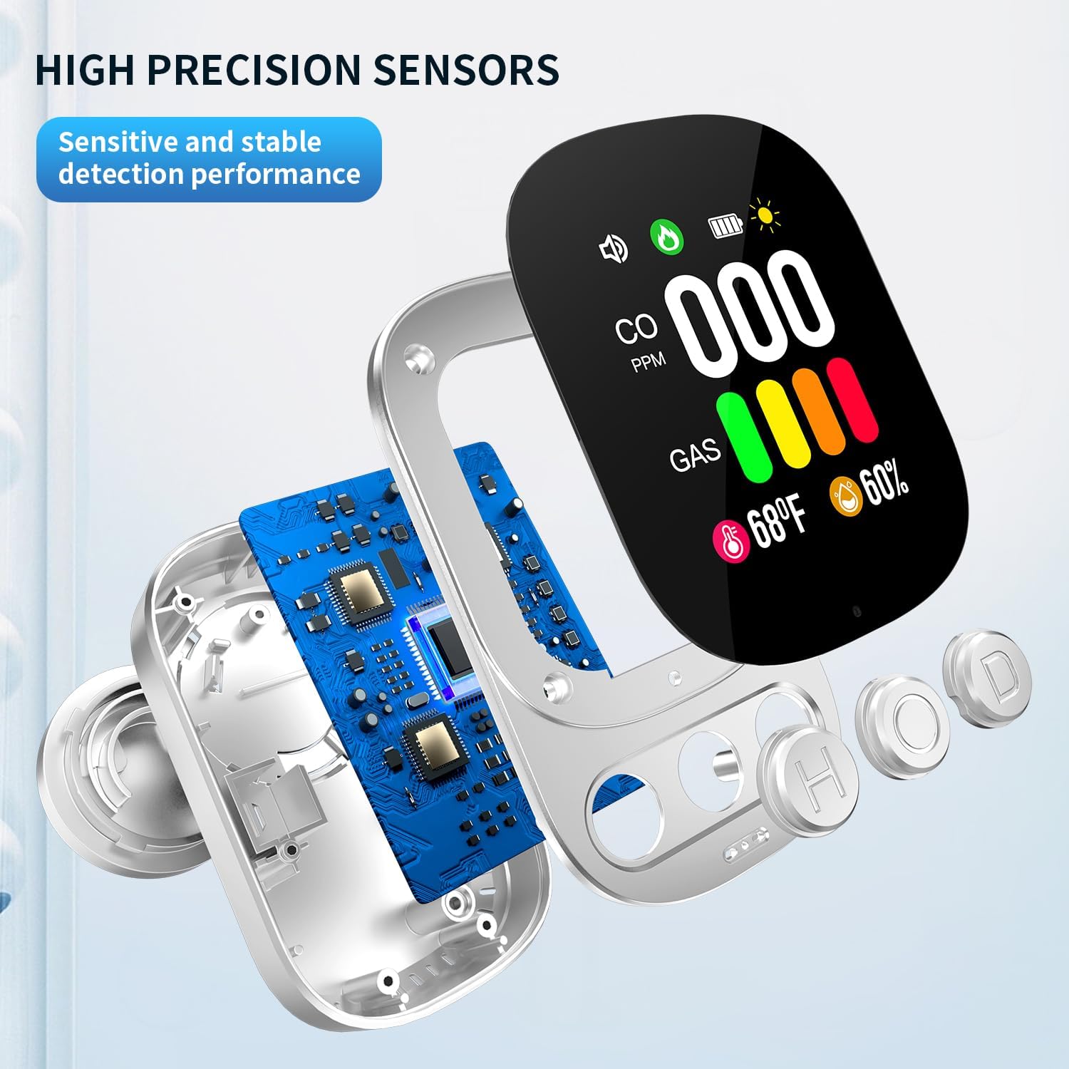 Thumbnail 6 de Gedsffati HD08-G Rilevatore gas e monossido di carbonio per casa 🏠