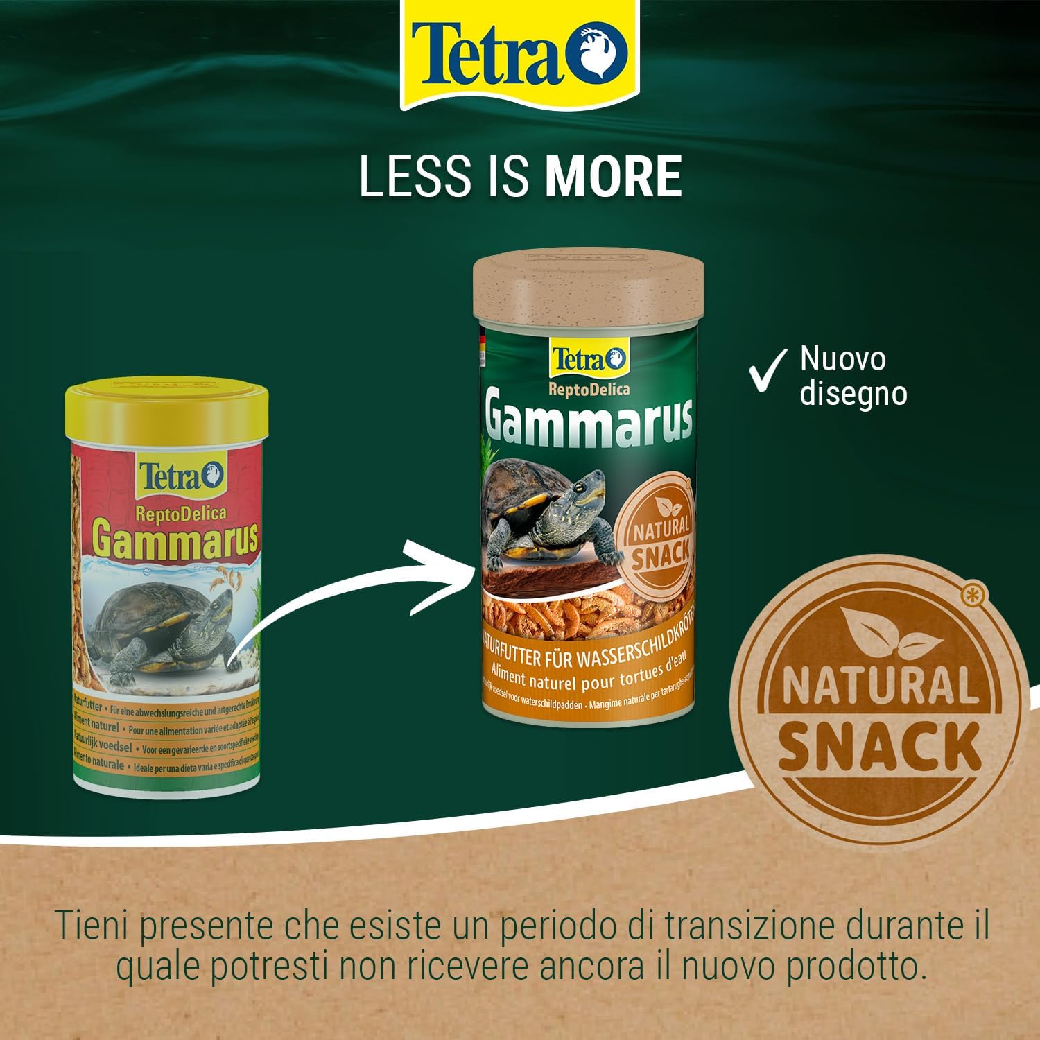Detalle de ReptoDelica Gammarus Turtle Food – Cibo naturale a base di gamberetti d'acqua dolce (250 ml) per tartarughe