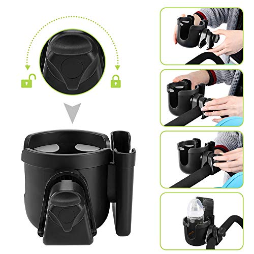 Thumbnail 4 de Accmor Stroller Cup Holder with Phone Holder: 2-in-1 Universal Cup & Phone Mount