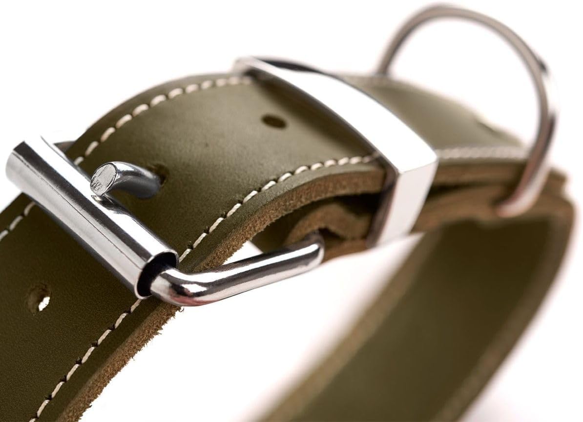 Thumbnail 2 de HUNTER Aalborg Special Hundehalsband – Olivgrün, stark gefettet, Made in Germany