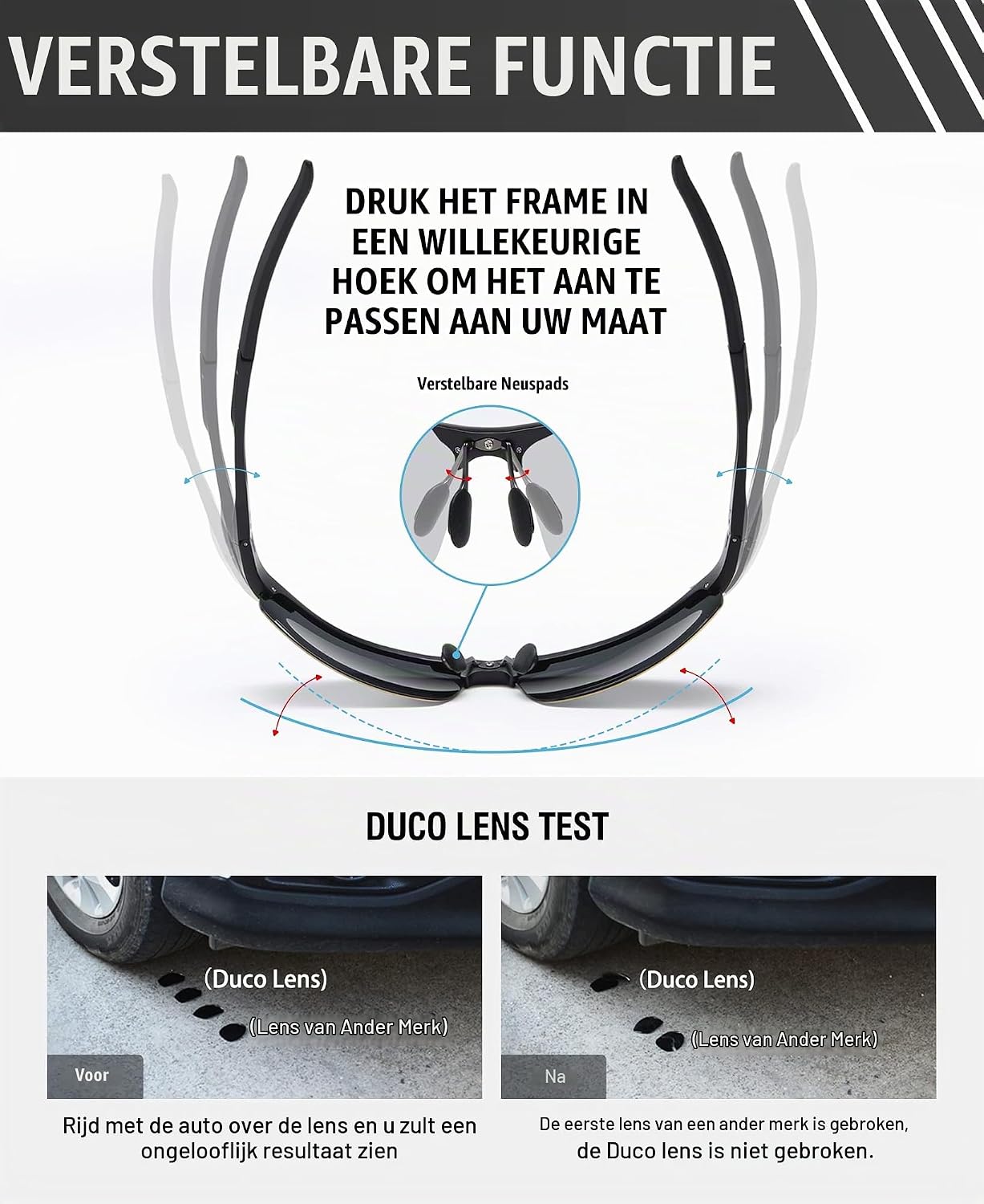 Thumbnail 3 de DUCO 8177S sportzonnebril met gepolariseerde TAC-glazen en UV400