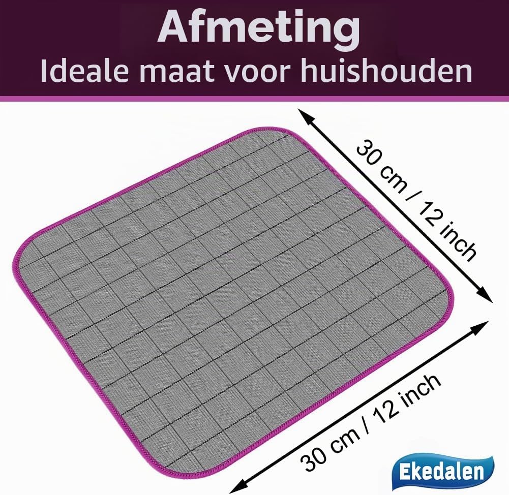 Thumbnail 4 de Ekedalen CRH-TB30-ZI6 microvezeldoeken met koolstofvezel, 30 x 30 cm