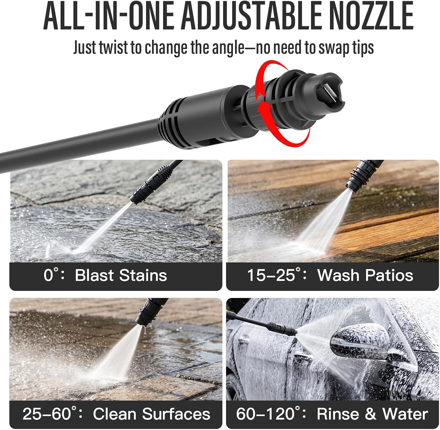 Detalle de MZK ET2603-1 Lightweight Electric Pressure Washer with Foam Cannon