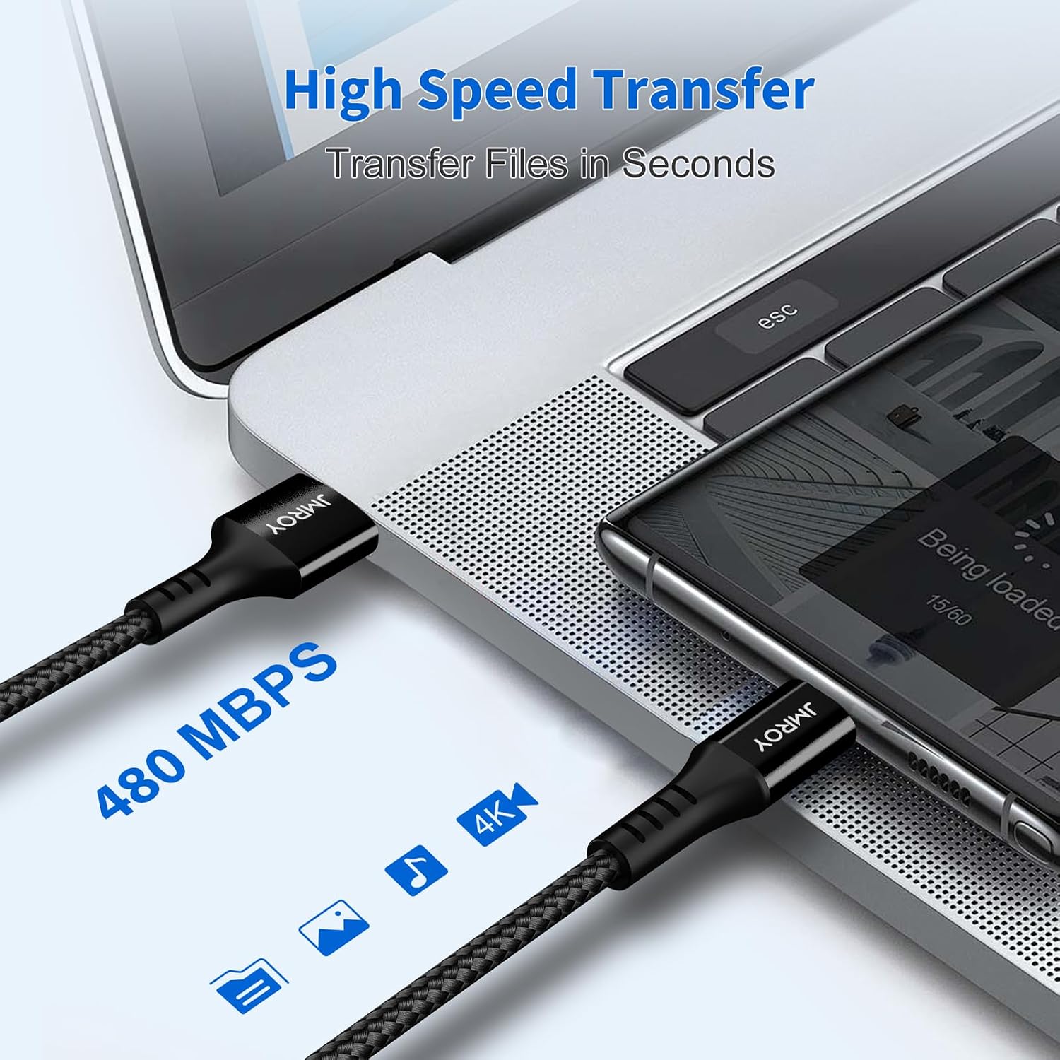 Thumbnail 3 de Extra Long USB C Cable 5M 3.1A Fast Charging – USB-C to USB-C/USB-A for PS5/Xbox/Phone and More