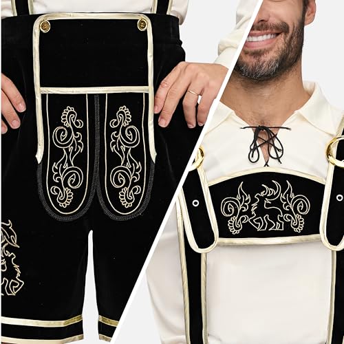 Thumbnail 4 de Spooktacular Creations Bavarian Beer Costume for Men with Hat, Shirt and Vest (Size S) – Oktoberfest Inspired Fancy Dress