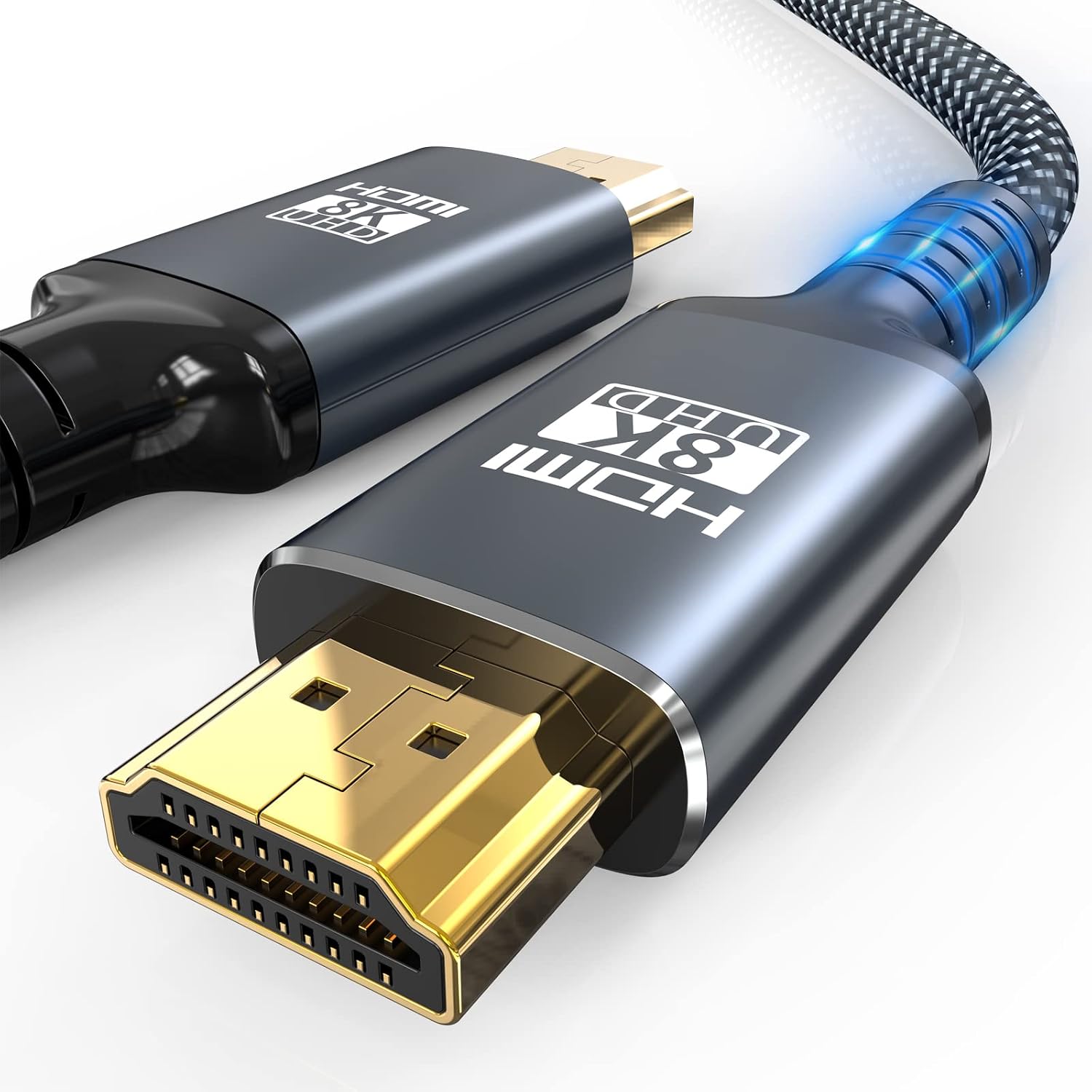 Detalle de Eareyesail 8K HDMI 2.1 Cable 2M – Ultra High Speed 48Gbps for 8K/4K Gaming and Immersive Audio