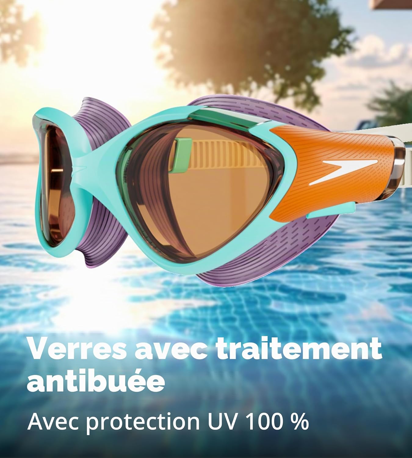 Detalle de Speedo Women's Biofuse 2.0 Lunettes de natation – confort et ajustement pensés pour le visage féminin
