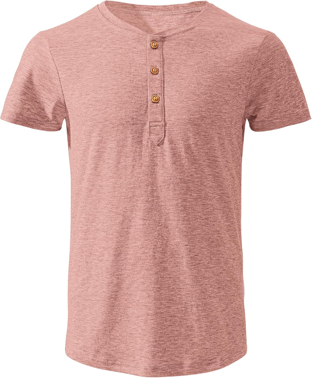 Thumbnail 3 de TARAINYA Henley Shirt Herren – Baumwolle, 3-Knopf-Henley, Kurzarm