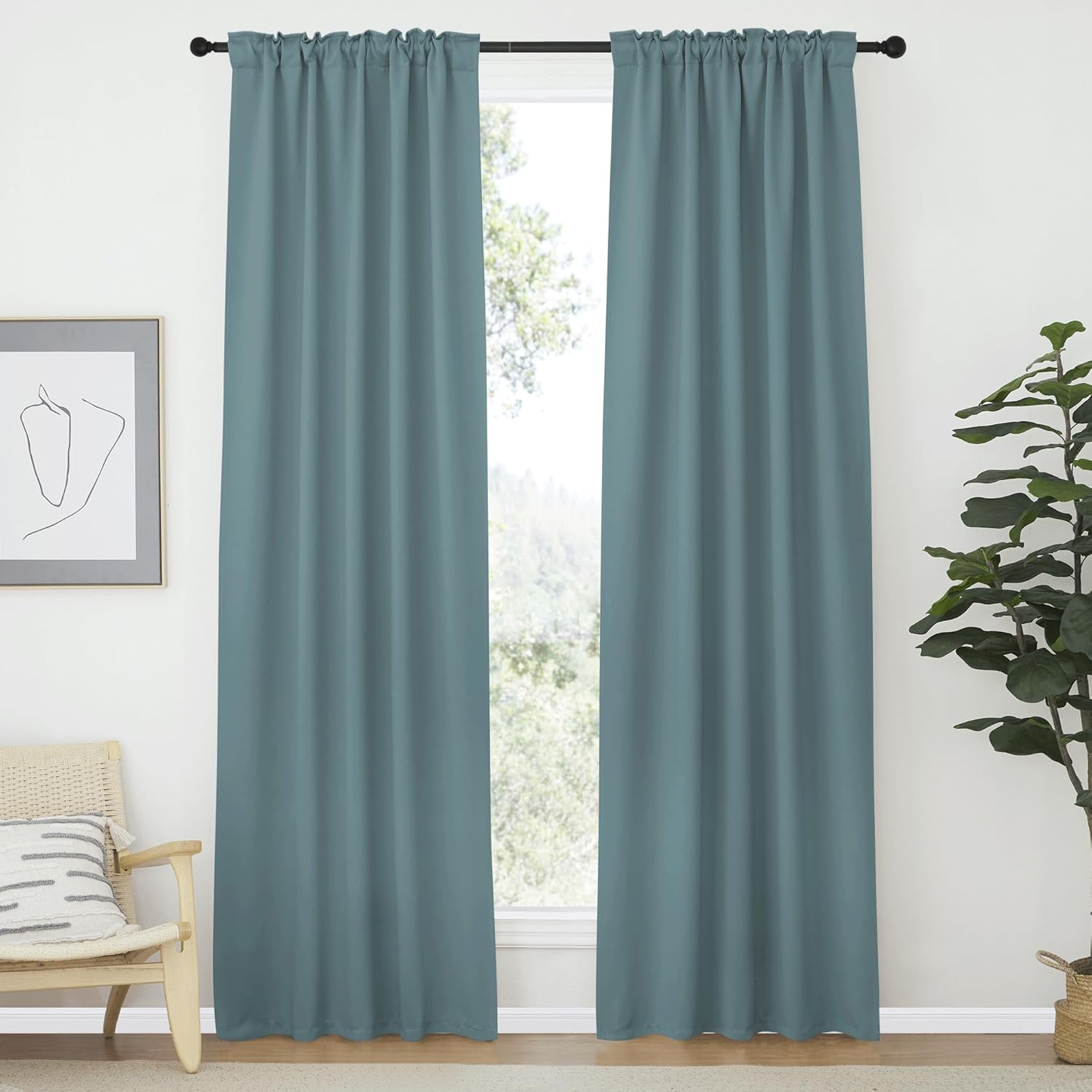 Thumbnail 1 de NICETOWN Living Room Darkening Curtains 42x70 🪟