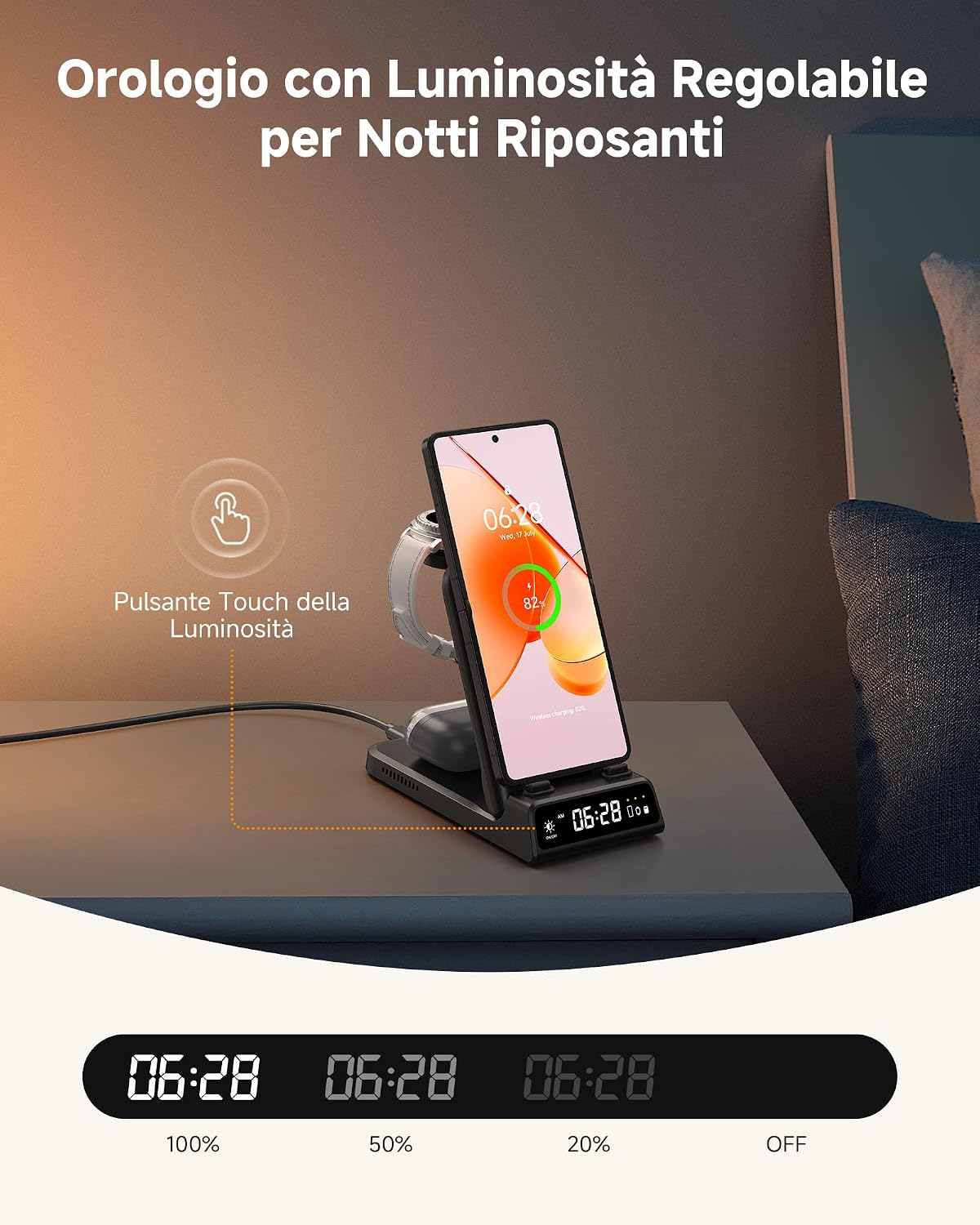 Detalle 1 de SwanScout 703F Caricatore wireless 3 in 1
