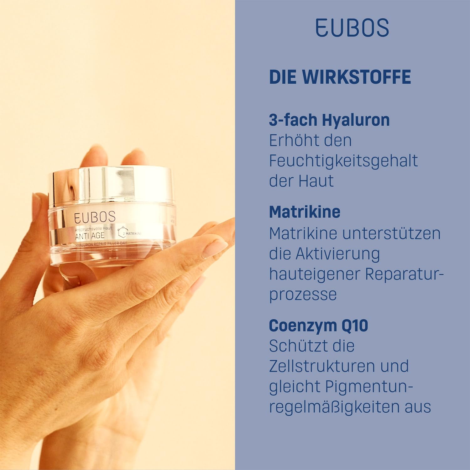 Detalle 2 de EUBOS Hyaluron Repair Filler Day Creme – 50 ml für empfindliche, anspruchsvolle Haut
