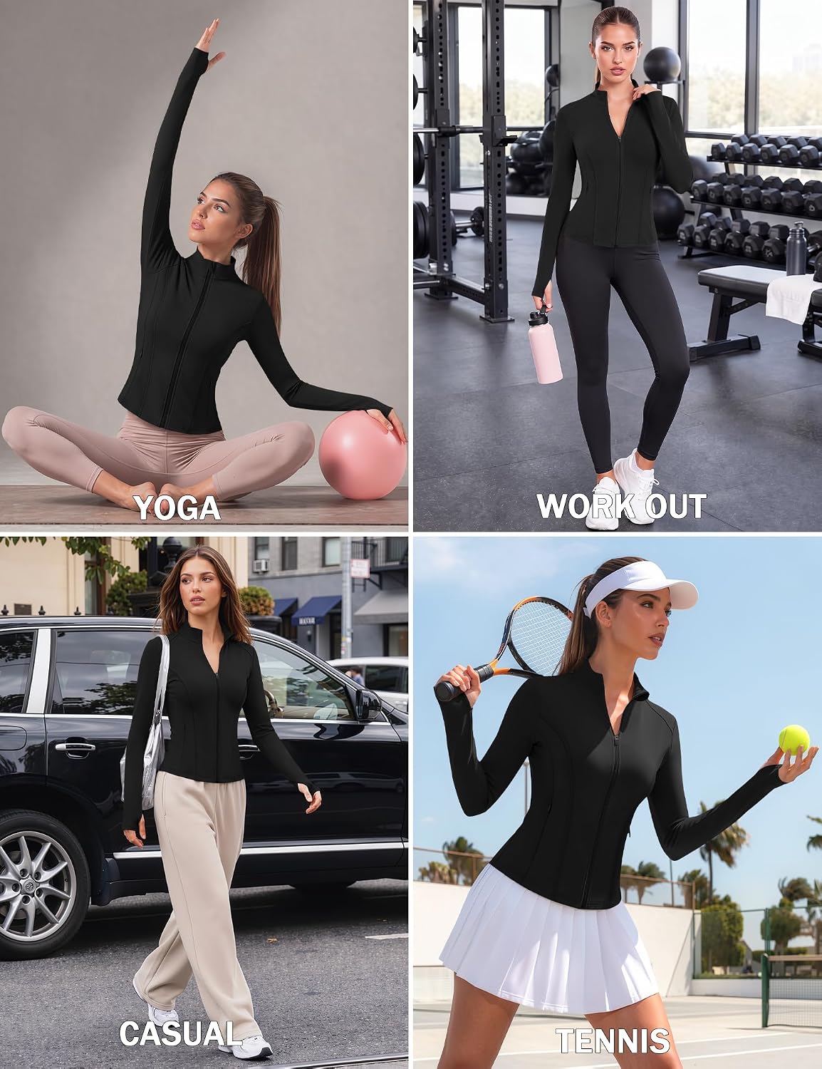 Thumbnail 5 de ZHENWEI Women's Cropped Workout Jacket