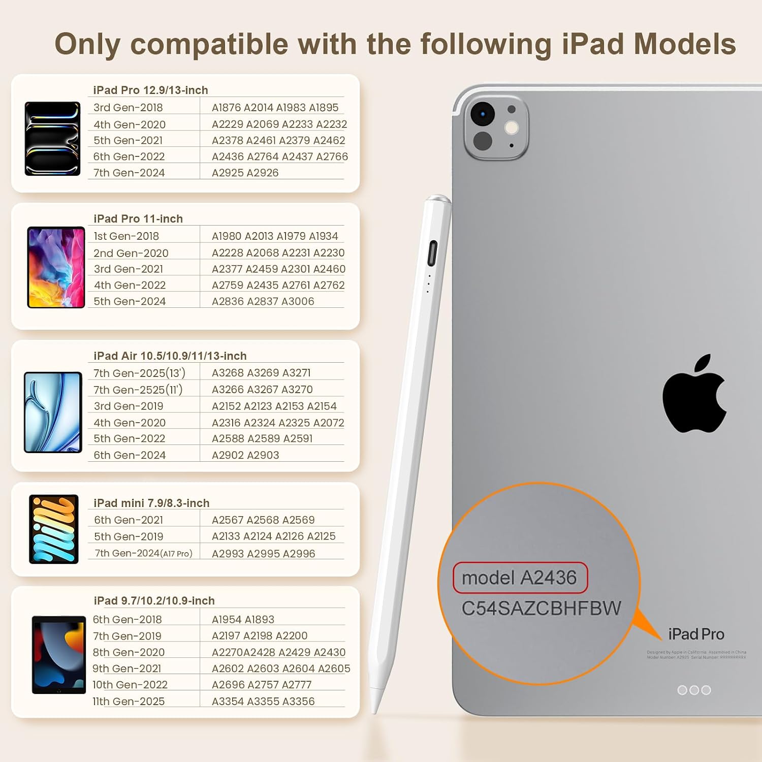 Detalle 2 de HSTT Pencil for iPad 2X fast charging stylus