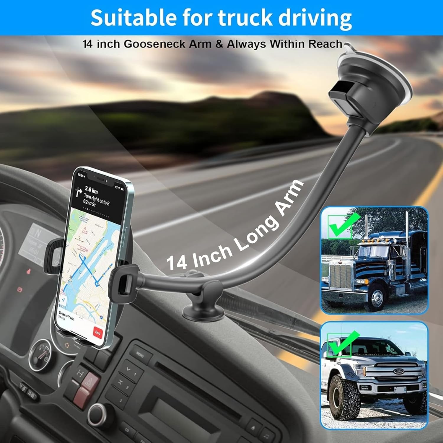 Thumbnail 2 de APPS2Car 14'' Gooseneck car phone holder