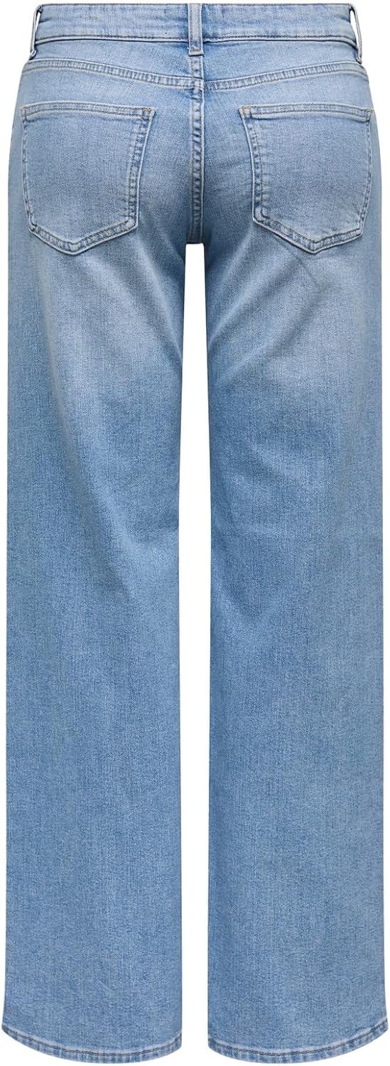 Detalle 2 de ONLY Damen Wide Leg Jeans ONLJudy – Hüftjeans mit weitem Bein