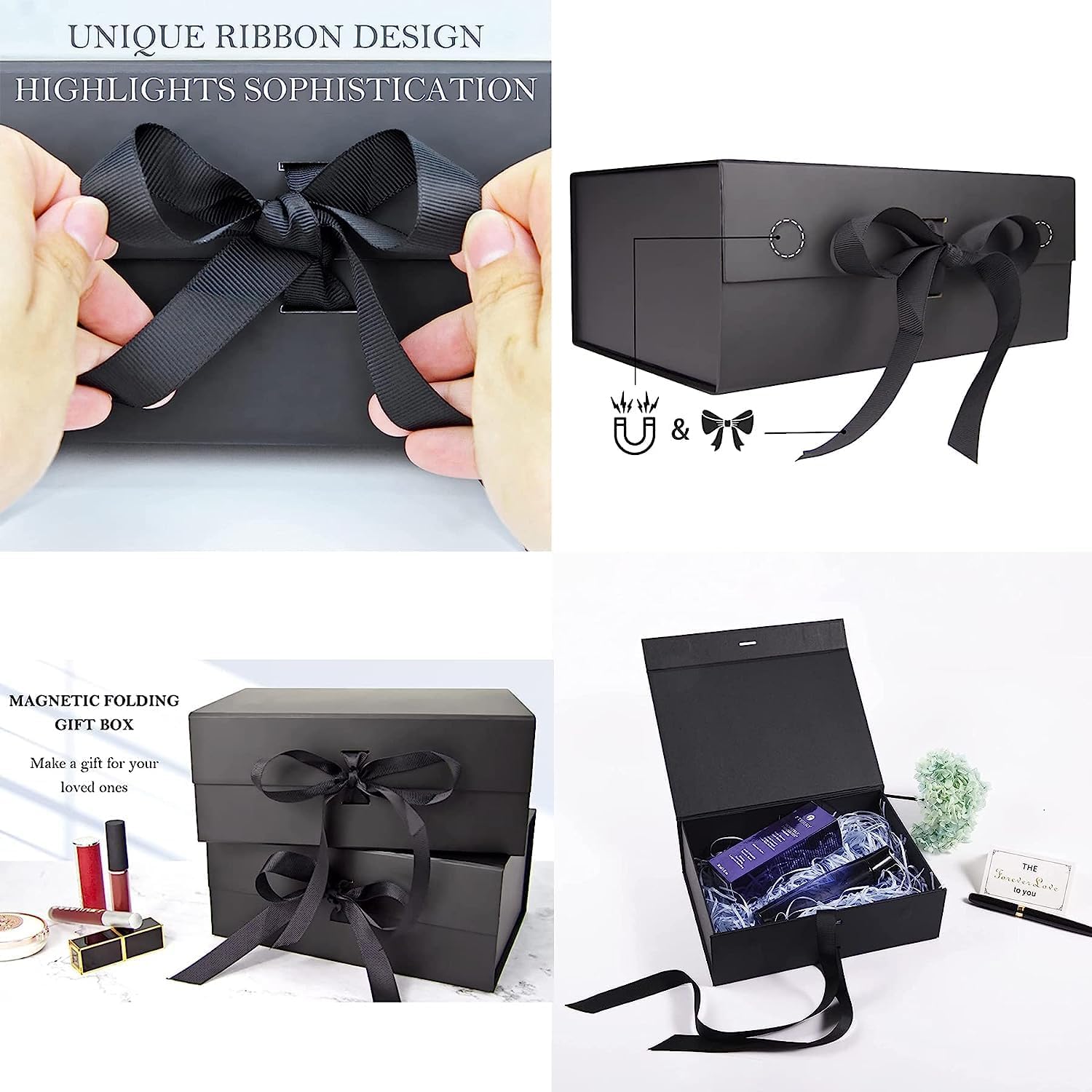 Thumbnail 4 de YeahBoom Deluxe-Geschenkbox mit Schleife – magnetisch, Kiste + Tasche + Licht, inkl. Karten & Band