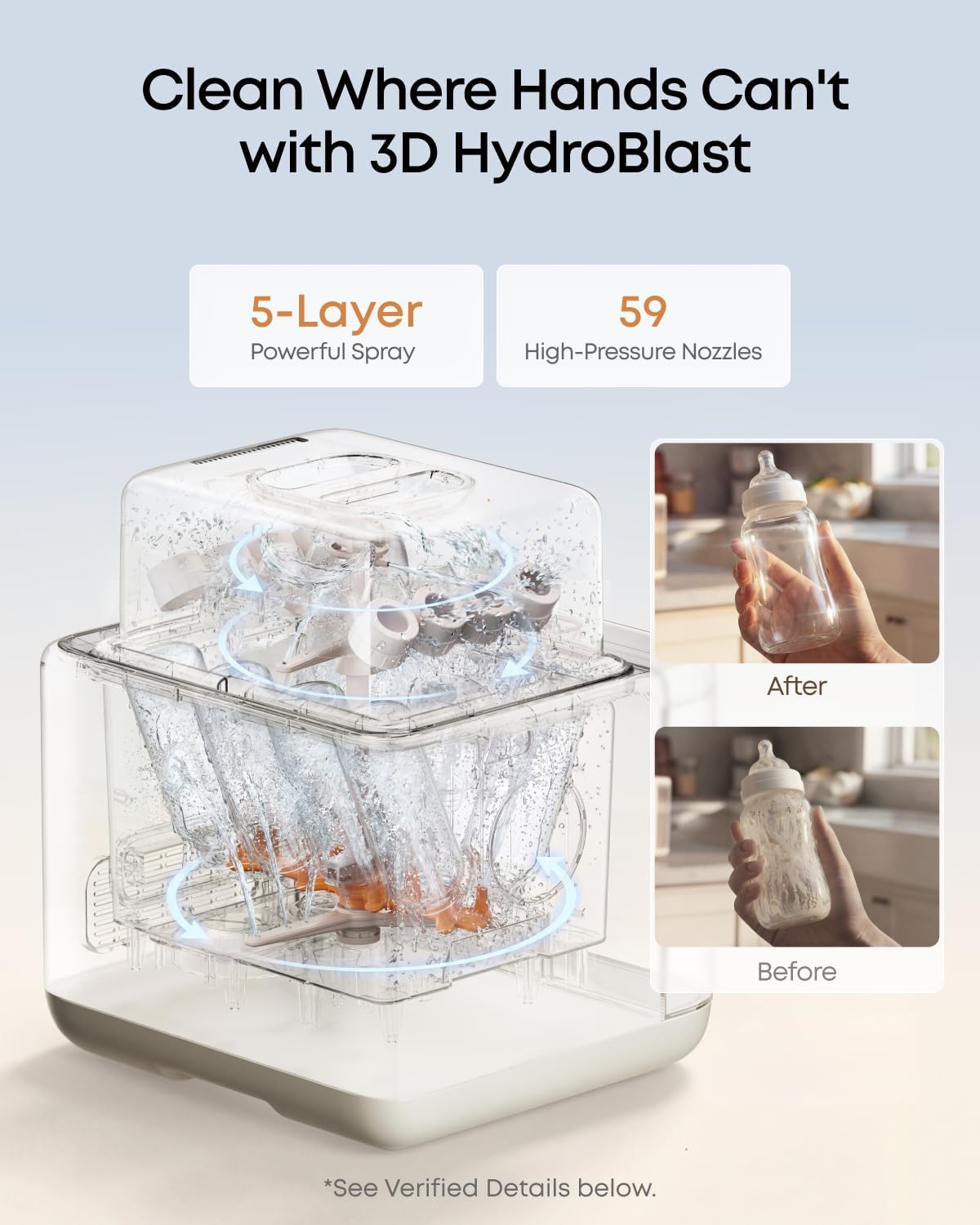 Thumbnail 1 de eufy Bottle Washer S1 Pro: All-in-One 3D HydroBlast Steriliser for Baby Bottles