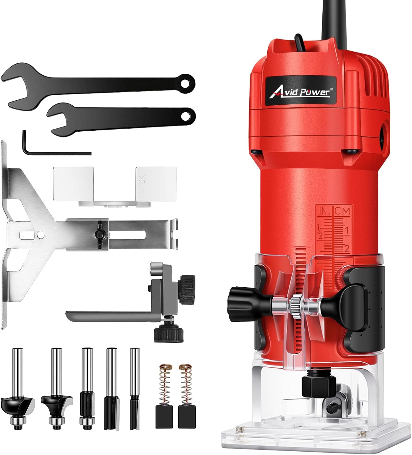 Detalle de AVID POWER 630W Compact Wood Router, 35,000 RPM, 1/4" Collet